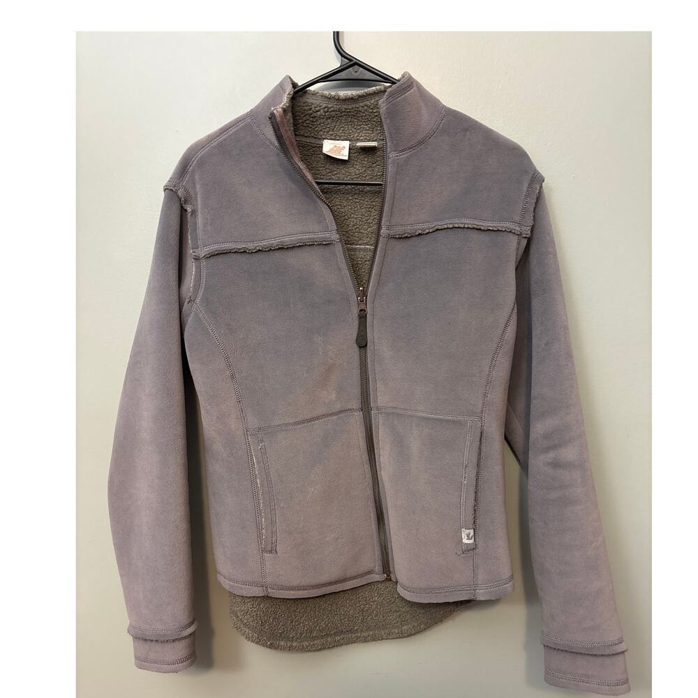 Eastern Mountain Sports Purple Shearling Jacket size women's M - full zipper